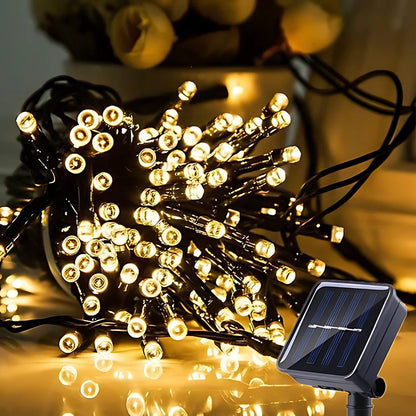 LUCES NAVIDEÑAS CON PANEL SOLAR